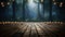 Enchanting Dark Mystical Forest: Rustic Wooden Floor. created with Generative AI