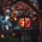 Enchanting Diwali Lantern in a Garden