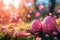 Enchanting Easter: A Vibrant Display of Pink Eggs and Magical Fl