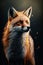 Enchanting Elegance: A Majestic Portrait of a Beautiful Fox in Captivating Lighting. Generative AI