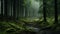 Enchanting European Forest: Dark, Moody, And Green