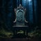 Enchanting Fairytale Throne In A Mysterious Dark Forest