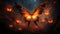 Enchanting Flight: Group of Fiery Fantasy Butterflies