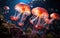 Enchanting flight: Jellyfish & koi. Created with Generative AI