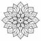 Enchanting Flower Mandala Coloring Pages - Bold Stencil Style