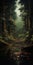 Enchanting Forest: A Breathtaking Painting Of Nature\\\'s Serenity