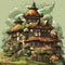 Enchanting Forest Cottage: A Fairy Tale Illustration