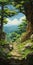 Enchanting Forest Path: Anime Art Inspired By Miyazaki Hayao