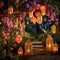 Enchanting Garden of Dreams with Decorative Lanterns