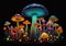 Enchanting Glowing Fungi: A Psychedelic Wonderland of Light and