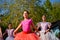 Enchanting Grace: Young Ballerina Shines on the Open-Air Stage
