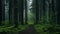 Enchanting Green Forest Path: Moody And Tranquil Landscapes By Michal Karcz