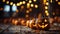 Enchanting Halloween: Spooky Decorations Amidst Magical Bokeh
