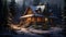 Enchanting Haven: Discover the Serenity of a Secluded Rustic Log Cabin Nestled Amidst Nature\\\'s Embrace - AI Generative