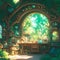 Enchanting Herbalist\\\'s Hut in a Garden Oasis