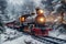 Enchanting journey aboard Polar Express through snowy winter wonderland