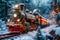 Enchanting journey aboard Polar Express through snowy winter wonderland