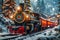 Enchanting journey aboard Polar Express through snowy winter wonderland