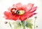 Enchanting Ladybug: A Whimsical Floral Illustration on a Grand C