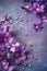 Enchanting Lavender Beauty: Small Purple-Colored Flowers and Diamonds (AI Generated)