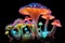 Enchanting Magic fluorescent mushroom. Generate Ai