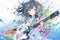 Enchanting Manga Character Lost In Her World, Immersed In Soothing Music