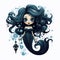 Enchanting Mermaid in Tim Burton Style AI Generated