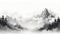 Enchanting Mountain Landscape: Misty Asian-inspired Drawing In 8k Resolution