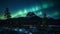 Enchanting Northern Lights Above Scenic Mountains