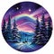 Enchanting Northern Lights illuminating a winter wilderness in the Frosty Firnament