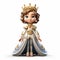 Enchanting Princess: A 3d Animated Fairy Tale In White And Bronze