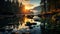 Enchanting Rainforest Sunset: A Serene River Landscape