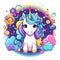 Enchanting realm of our majestic unicorn - a symbol of hope, magic, and love. Generative Ai