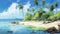 Enchanting Redondo Beach Scene From The Maldives In Hayao Miyazaki\\\'s Style