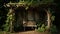 Enchanting Rustic Outdoor Bench With Vines - A Contemporary Fairy Tale