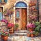 The Enchanting Shutter Door of a Quaint European Village