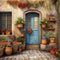 The Enchanting Shutter Door of a Quaint European Village