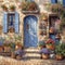 The Enchanting Shutter Door of a Quaint European Village