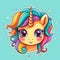 Enchanting small unicorn sticker