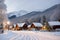 Enchanting Snow Covered Village Scenes Captured by Emma Thompson.AI Generated