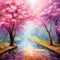 Enchanting Spring Blossoms in Watercolor Painting Style