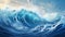 Enchanting Tsunami: A Majestic Illustration of Nature\\\'s Power an