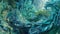 Enchanting Turquoise Fractal Forest Digital Artwork