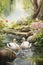 Enchanting Utopia: A Romantic Encounter Amongst Swans, Ducks, an