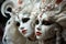 Enchanting venetian carnival majestic masquerade ball with elaborate masks and exquisite costumes