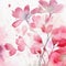 Enchanting Watercolor Blossoms Abstract Art Background Featuring Vibrant Pink Paints Generative AI