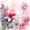 Enchanting Watercolor Blossoms Abstract Art Background Pink Flowers Paints Generative AI