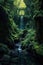 enchanting waterfall hidden deep in the woods