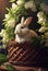 The Enchanting White Rabbit: A Puzzle of Cuteness in a Happy Forest