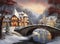 Enchanting Winter Wonderland: A Charming Bridge Church and Candy